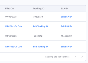 SAR Filed On Date Screenshot