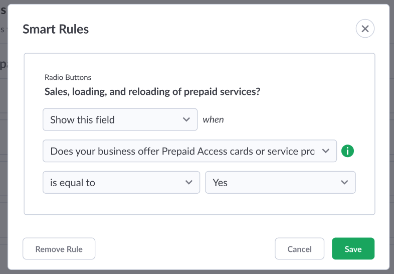 Using smart rules in custom fields